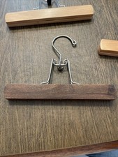 Lot Of 5 Vintage Wood Slacks Hangers 9 Inches