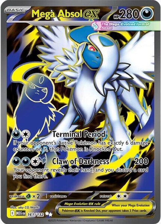 Pokemon Mega Absol ex (161/193) Mega Evolution LP HOLO
