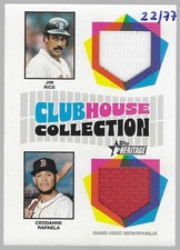 Jim Rice Ceddanne Rafaela 2026 Topps Heritage C.C. Dual G/U Jersey Card #d 22/77