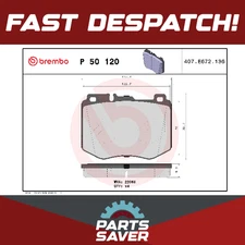 Brake Pads Set fits MERCEDES E220D 2.0D Front 2016 on OM654.920 Brembo Quality