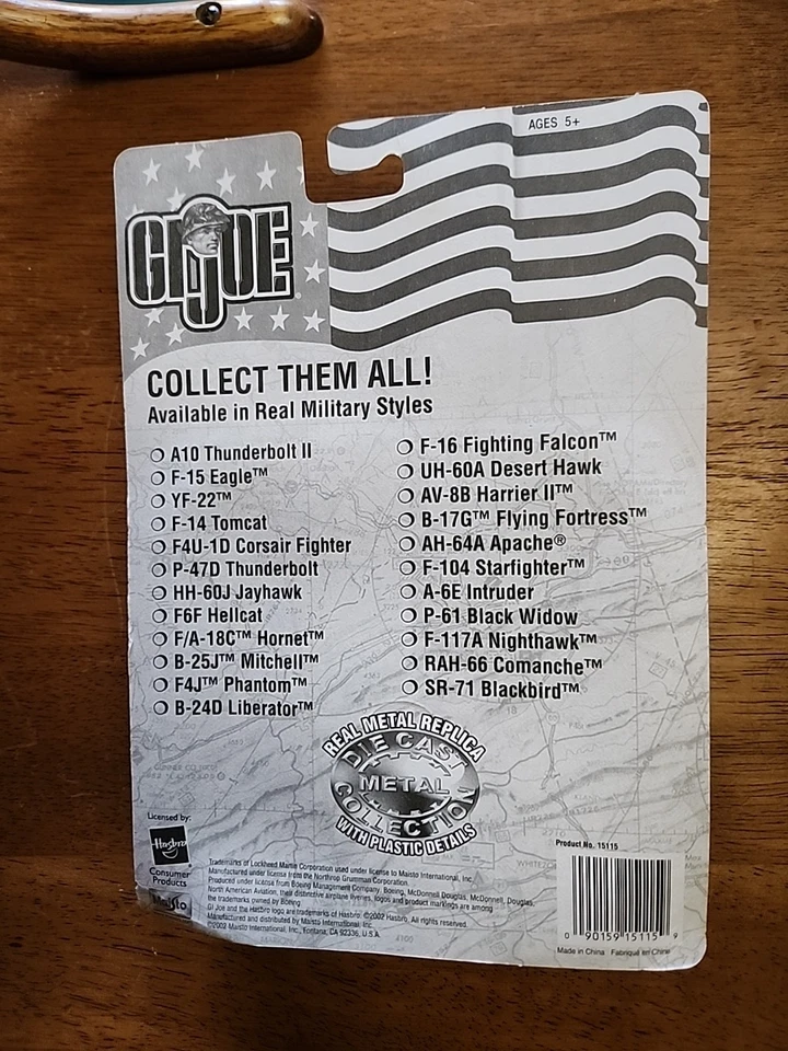 2002 Hasbro GI JOE F-16 Navy Fighting Falcon Airplane Die-Cast dog tag included - Image 3 of 4