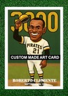 Roberto Clemente Pittsburgh Pirates Cartoon Fun Custom Made Baseball Art Card