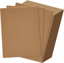 20 Pack 8.5X11 Chipboard Sheets, 80 PT Kraft Cardboard for Shipping, Boards, DI