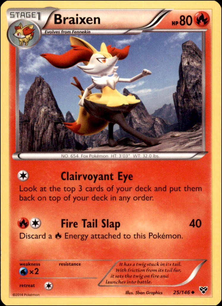Pokemon - Braixen #25/146 - XY Base Set Uncommon