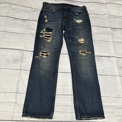 Levis 511 Slim Fit Jean Brooklawn Mens Size 34X30 Distressed PC9-04511-1929