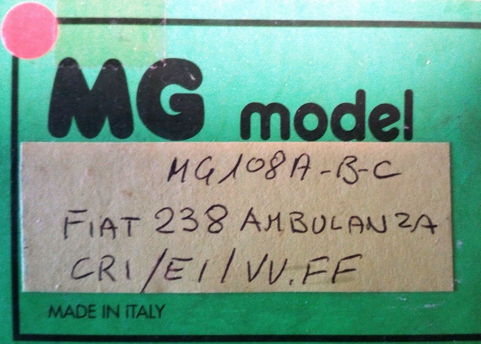 1-43 Fiat 238 Ambulanza Vigili del fuoco Esercito CRI kit to built MG model - Immagine 2 di 2