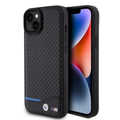 BMW iPhone 15 Plus Hülle Hardcase - Carbon - Schwarz