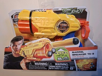 Zurich X Shot Barrel Breaker TK-3 Dart Blaster Excel Darts Fires 55ft Neu in OVP 8+