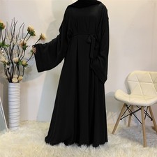 Arab Abaya Dubai Kaftan Muslim Women Long Dress Islamic Cocktail Gown Robe New