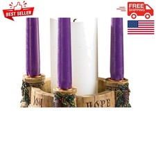 Faith-Inspired 6-Inch Advent Wreath Candle Holder for Warm Holiday Reflections