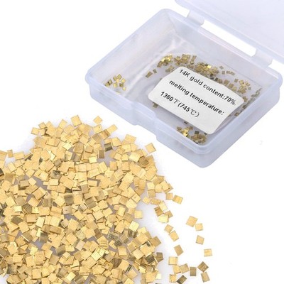 14K Yellow Gold Solder, 1X1Mm 0.5 Gram (0.32DWT) about 200Pcs 14K Gold Solder