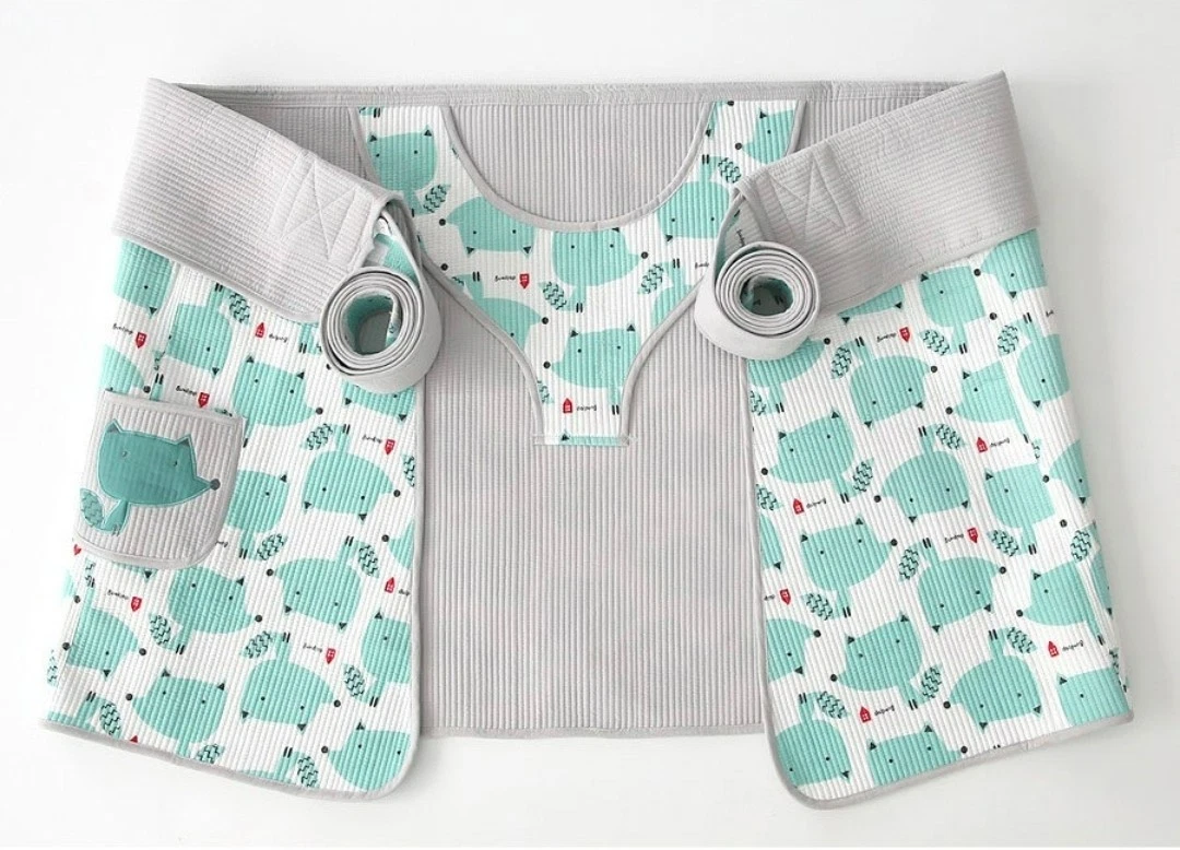 Dalpong Korean Traditional PODAEGI Infant Baby Carrier Sling Mint Fox 165×73cm