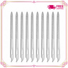 10 Pcs Stainless Steel Double-sided Metal Nail Files for Fingernails  Toenails