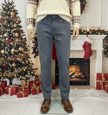 Men's Casual Chino Pants Weatherproof Vintage W34 Dark Blue Grey Workwear Style