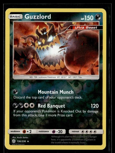 Pokemon TCG SM - Cosmic Eclipse #136/236 Guzzlord Reverse Holo