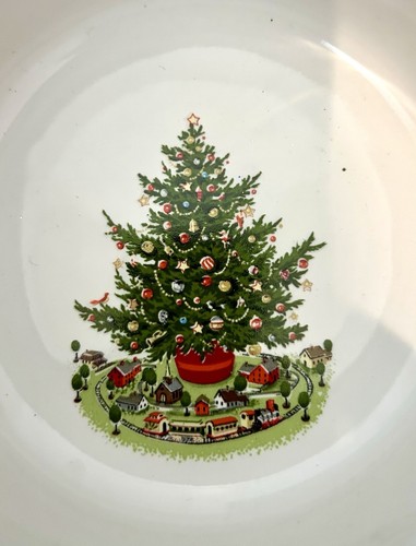 Pfaltzgraff Christmas Heritage Fruit Desert Berry Bowl Tree 4 3/4" Made In USA - Picture 2 of 5