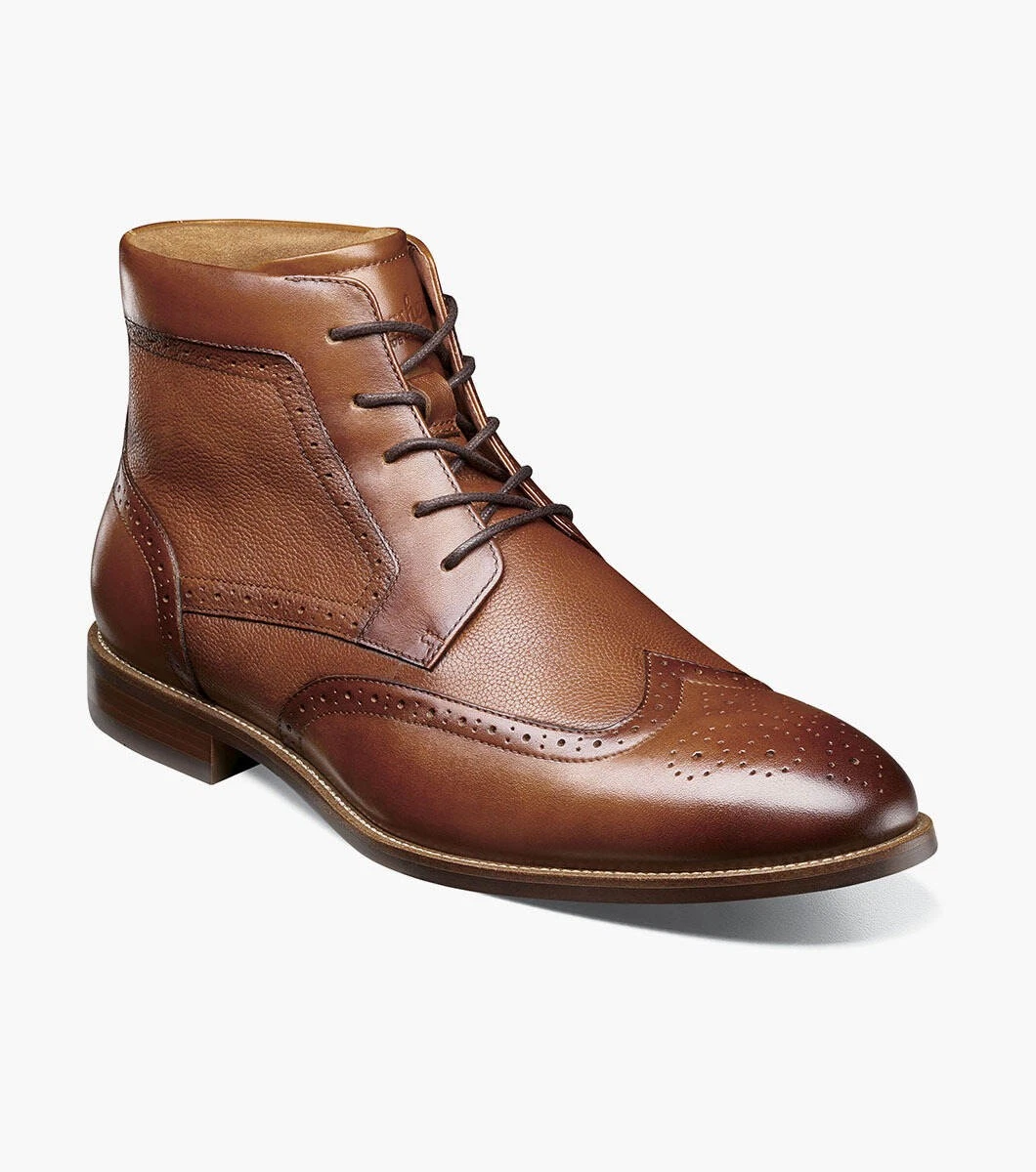 Florsheim Rucci Plain Toe Chukka Dress Boots Men\'s 9.5D Brown Lace Ankle Boots Florsheim Ankle Boots Lace Up for Men for Sale | Shop New  main image 4