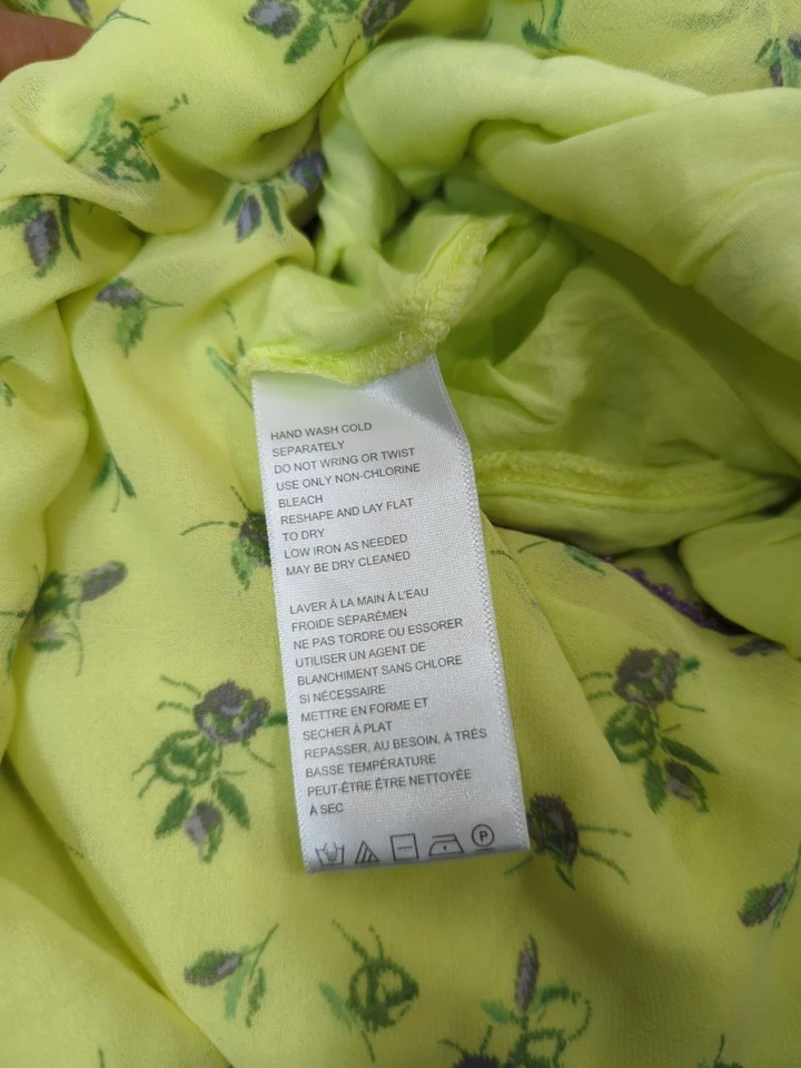 Falda midi UO Kimchi azul para mujer Lenora de gasa con volantes verde/púrpura talla mediana Foto 4 de 4