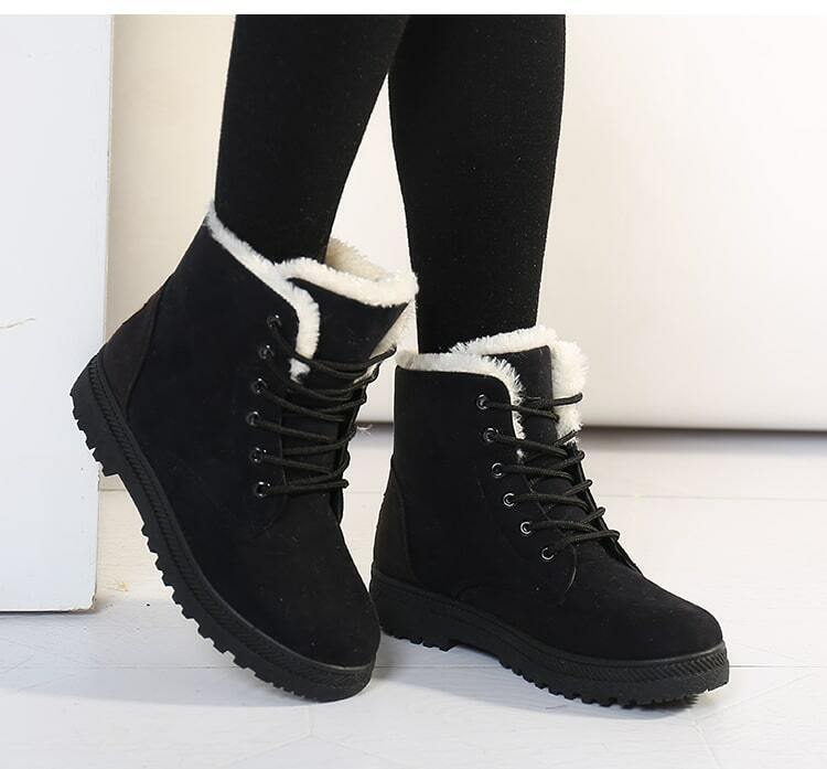 👢 Botas de Tobillo para Mujer Zapatos de Gamuza para Invierno Botines de  Felpa