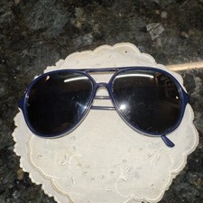 Vintage Bolle France BF Japan Navy Blue Mirrored Aviator Sunglasses Unisex