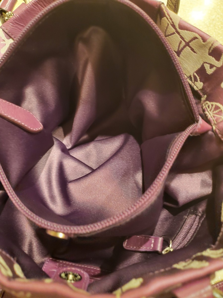 womens coach Vintage Handbag Purple Color With Purple