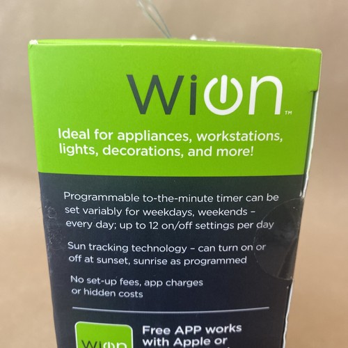 NEW WiOn 50050 Indoor Wi-Fi Outlet, Wireless Switch, Programmable Timer w App - Picture 4 of 9