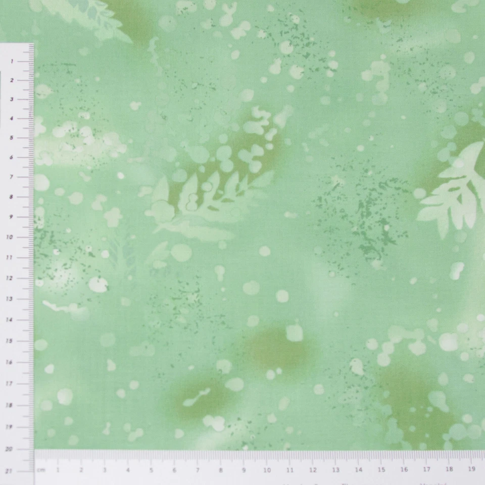 Grün Blätter Batik - Optik Benartex Patchwork Baumwolle (0217)