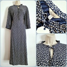 Seasalt Size 18 RRP £65 BNWT Navy/White Ditsy Stars Pattern Jersey Midi Dress