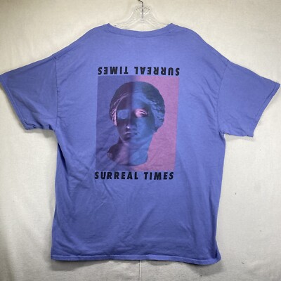 Everyone is Rad Mens T-Shirt Size L Purple XL Graphic Print Surreal Times Art
