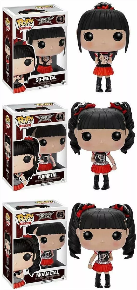 FUNKO POP! ROCKS BABYMETAL SU #43 YUI #44 MOA #45 SET OF 3 Vinyl Figure NEW