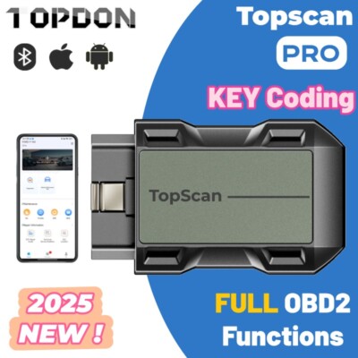 2025 TOPDON Topscan PRO Wireless OBD2 Scanner Code Reader Key Coding Diagnostic