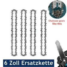 4PCS 6" Chain Saw Chain For 6 inch Mini Electric Chainsaw Hand Held Wood Cutter