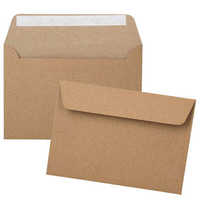 Briefumschlag DIN C6 Recycling Kraftpapier selbstklebend ohne Fenster Kuvert