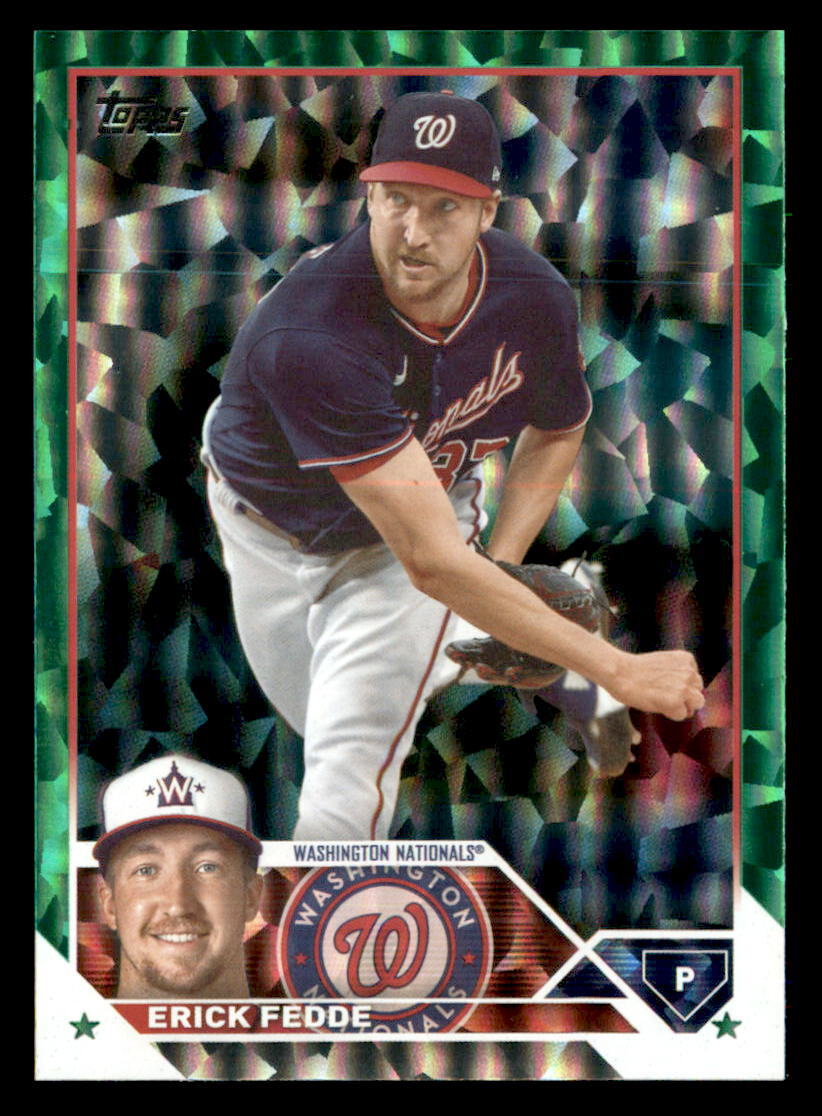 2023 Topps Green Foil #258 Erick Fedde SN #/499