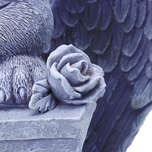 9.84" Resin Angel Cat Memorial Stone Garden Statue Solar Battery Outdoor Decor - Picture 4 of 9