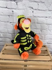 Disney Store Plush Tigger Skeleton Costume Pumpkin - Vintage
