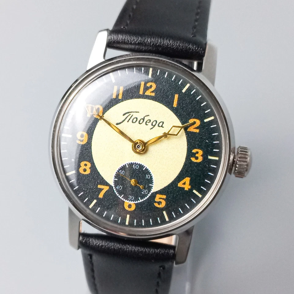 Reloj Pulsera Mecánico Pobeda Vintage Soviético Hombre Reloj URSS Reparado Foto 3 de 4