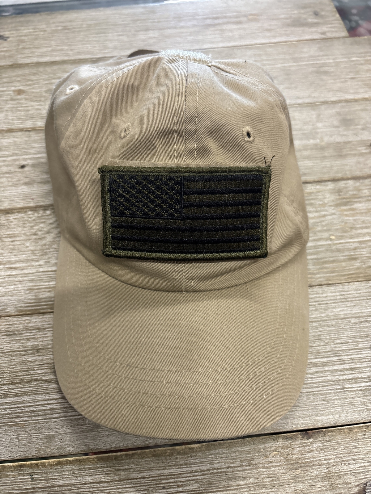 Tan Rothco Adjustable Hook and Loop Baseball Hat … - image 1