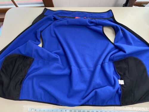 Izod Fleece Vest Jacket Mens XL Blue Pockets Sleeveless Lightweight Full Zip Up - Picture 5 of 9