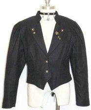 Summer Trachten German Jacket Women Cotton Linen Fitted Dirndl Coat B40" 10 M