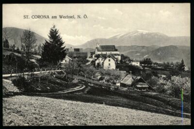 ST. CORONA am Wechsel, N.Ö. * Blick zur Wallfahrtskirche * sw-AK wohl um 1910/20