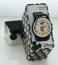 NIB DISNEY MICKEY MOUSE WATCH POINTING HANDS MCK617 TWO TONE BAND