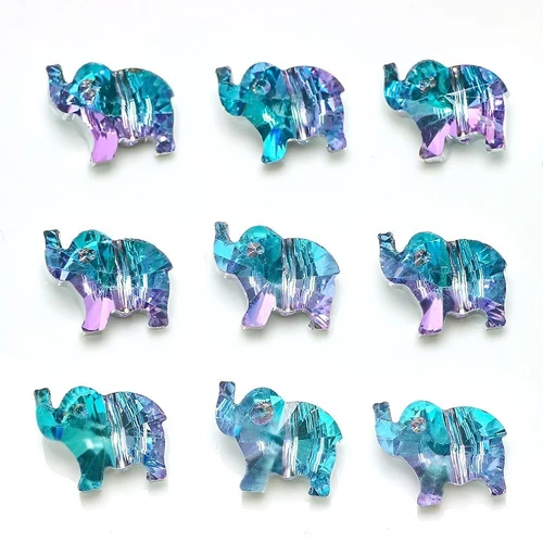 Multi Shape Crystal Charms - AB Color Glass Beads Jewelry Making Pendants 20Pcs - Picture 44 of 65