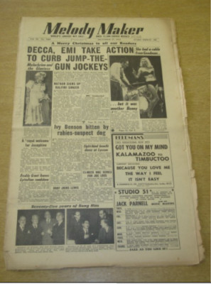 MELODY MAKER 1952 DECEMBER 27 DECCA EMI JODY REVERE IVY BENSON JACK PARNELL +