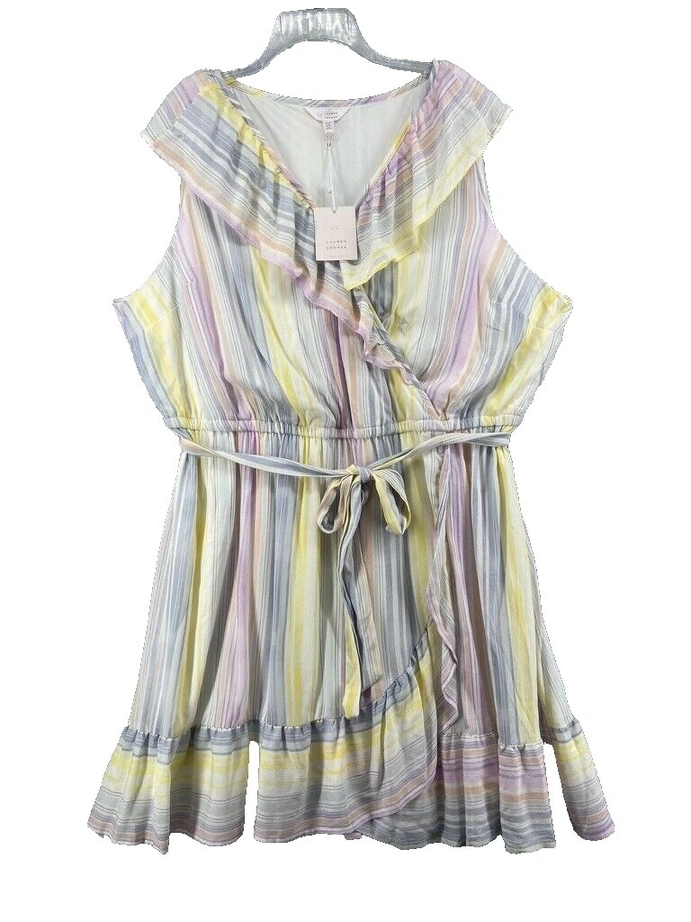 Vestidos de poliéster para mujer LC Lauren Conrad a rayas