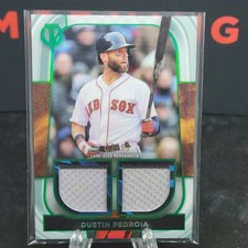 2022 Topps Tribute #DR-DP Dustin Pedroia Dual Relic Green Game Used #13/99!!