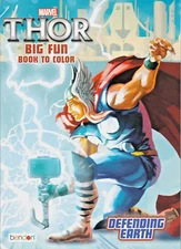 Brand New Marvel Thor Big Fun Book To Color Defending Earth Coloring Book Bendon
