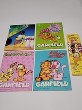 Vtg Garfield The Cat Mead Portfolio Folders  Kittrich Vinyl Book Covers NOS