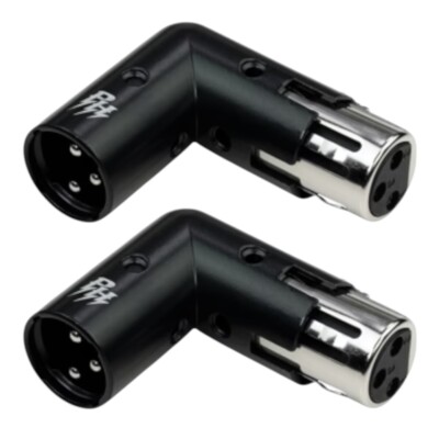 Pig Hog PA-XMRTXF Right Angle XLR Adapter, 2 Pack