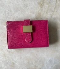 TR Things Remembered Pink Leather Credit Card Wallet - New